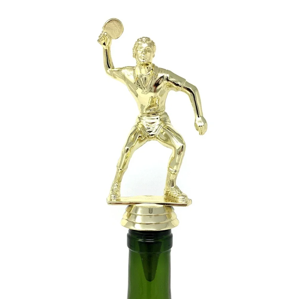 Handmade Bottle Stopper made from Repurposed Ping Pong Trophy